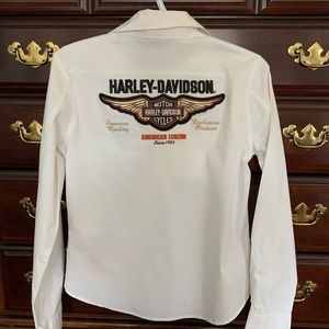 Harley Davidson embroidered long sleeve shirt